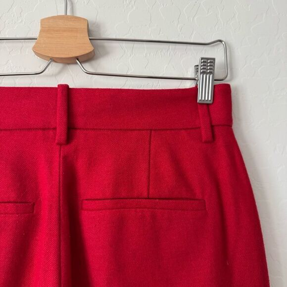 Vince Flannel Tailored Wool Blend Pants in Crimson Red Size 0 XS - Picture 8 of 15